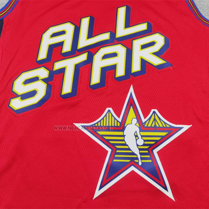 Camiseta All Star 2025 Milwaukee Bucks Giannis Antetokounmpo NO 34 Rojo